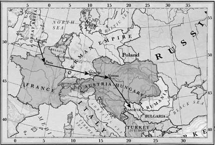 Europe, early 20th century, with the journey of Marco and the Rat